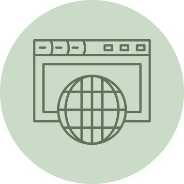 Web green Circle. Vector Illustration For Web Use