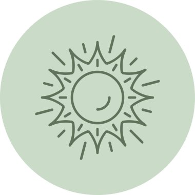 Güneş yeşili daire. Web Kullanımı için Vektör İllüstrasyonu