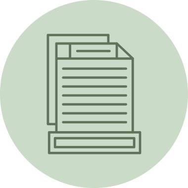 Yeşil Çember dosyası. Web Kullanımı için Vektör İllüstrasyonu