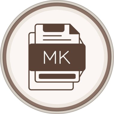 MK Glyph kahverengi çember. Web Kullanımı için Vektör İllüstrasyonu