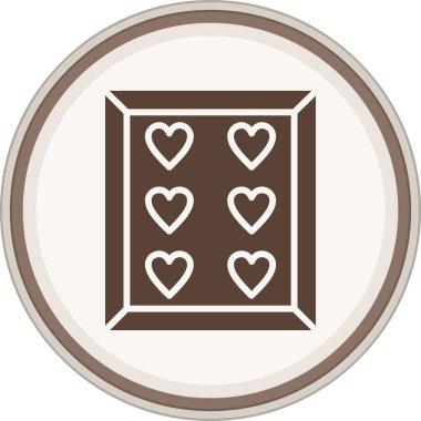 Glyph kahverengi daireyi çerçevele. Web Kullanımı için Vektör İllüstrasyonu