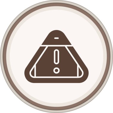 Tehlikeli Glyph kahverengi çember. Web Kullanımı için Vektör İllüstrasyonu