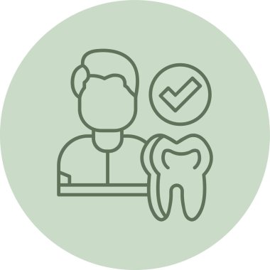 Dentist green Circle. Vector Illustration For Web Use