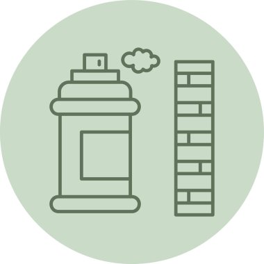 Sprey boya yeşili daire. Web Kullanımı için Vektör İllüstrasyonu