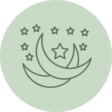 Ay yeşili halka. Web Kullanımı için Vektör İllüstrasyonu