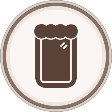 Glyph kahverengi daireyi çerçevele. Web Kullanımı için Vektör İllüstrasyonu