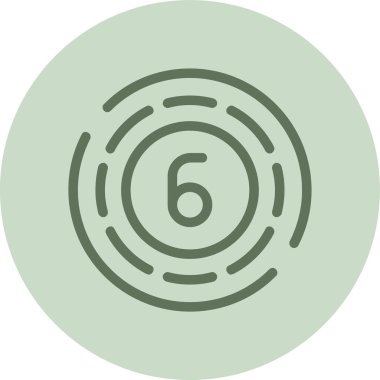 Daire-6 yeşil daire. Web Kullanımı için Vektör İllüstrasyonu