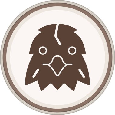 Egale Glyph kahverengi daire. Web Kullanımı için Vektör İllüstrasyonu