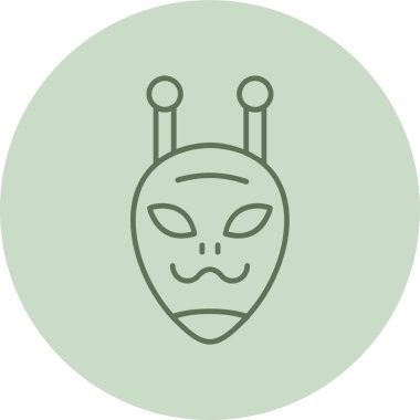 Uzaylı yeşil çemberi. Web Kullanımı için Vektör İllüstrasyonu