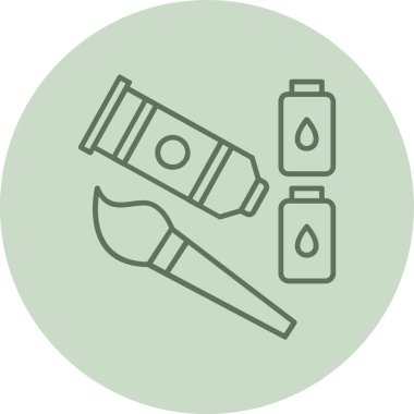 Yeşil Çember boyası. Web Kullanımı için Vektör İllüstrasyonu