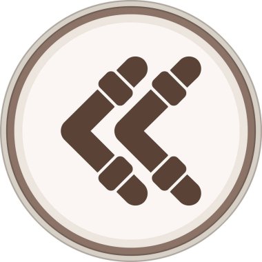 Sembol kahverengi çember. Web Kullanımı için Vektör İllüstrasyonu