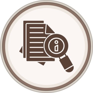 Bilgi kabartması kahverengi daire. Web Kullanımı için Vektör İllüstrasyonu