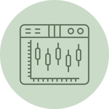 Borsa Yeşil Çember. Web Kullanımı için Vektör İllüstrasyonu