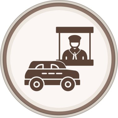 Thru Glyph kahverengi daire kullan. Web Kullanımı için Vektör İllüstrasyonu