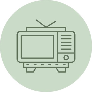 Television green Circle. Vector Illustration For Web Use