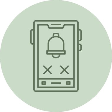 Akıllı telefon yeşil çember. Web Kullanımı için Vektör İllüstrasyonu