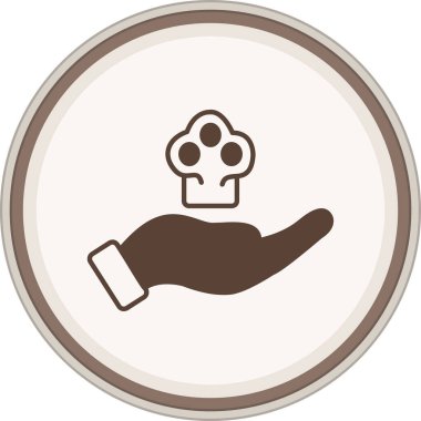 Kreş Glyph kahverengi çember. Web Kullanımı için Vektör İllüstrasyonu