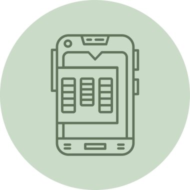 Yeşil Çember görevi. Web Kullanımı için Vektör İllüstrasyonu