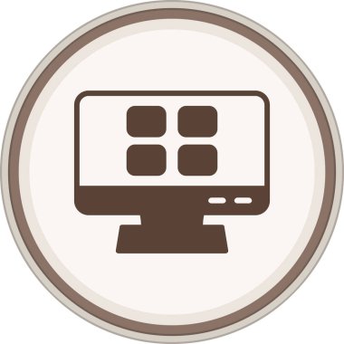Windows Glyph kahverengi çember. Web Kullanımı için Vektör İllüstrasyonu