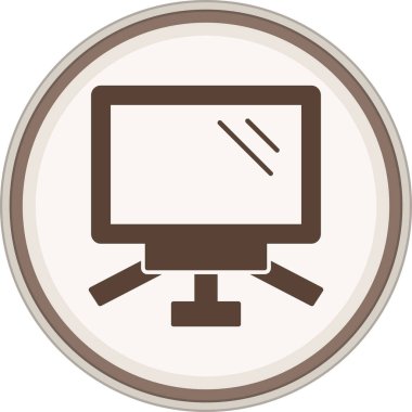 Glyph kahverengi daireyi izleyin. Web Kullanımı için Vektör İllüstrasyonu