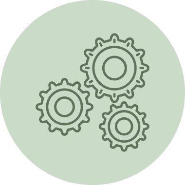 Vites yeşil daire. Web Kullanımı için Vektör İllüstrasyonu