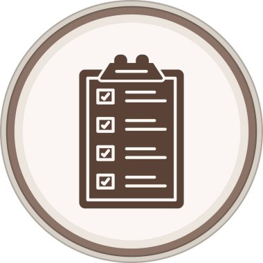 Task Glyph brown circle. Vector Illustration For Web Use