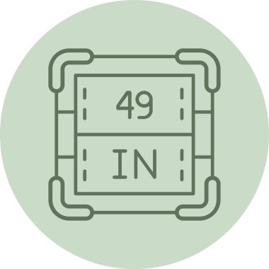 İndium yeşili daire. Web Kullanımı için Vektör İllüstrasyonu