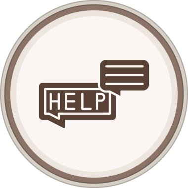 Glyph 'e yardım et. Web Kullanımı için Vektör İllüstrasyonu