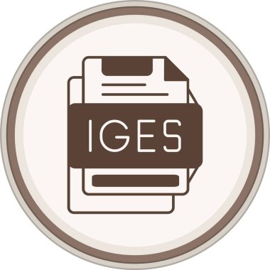 IGES Glyph kahverengi daire. Web Kullanımı için Vektör İllüstrasyonu