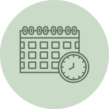 Son teslim tarihi yeşil daire. Web Kullanımı için Vektör İllüstrasyonu