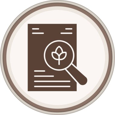 Bitki Araştırmaları Kahverengi Çember. Web Kullanımı için Vektör İllüstrasyonu