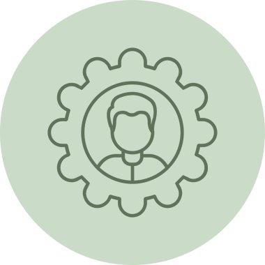 User green Circle. Vector Illustration For Web Use