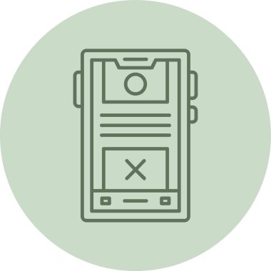 Smartphone green Circle. Vector Illustration For Web Use