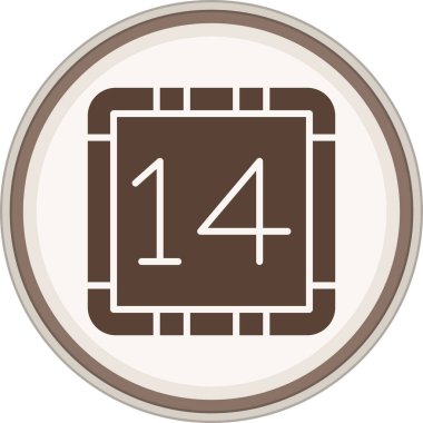 On dört Glyph kahverengi daire. Web Kullanımı için Vektör İllüstrasyonu