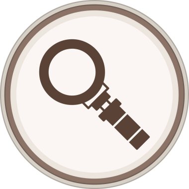 Glyph kahverengi çemberi arayın. Web Kullanımı için Vektör İllüstrasyonu