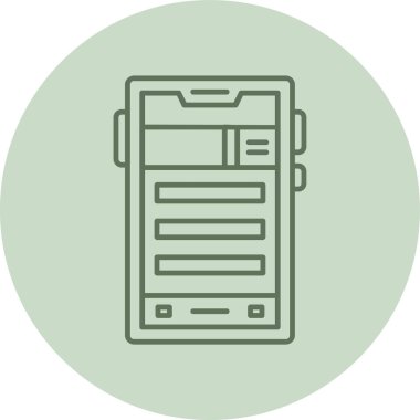 Smartphone green Circle. Vector Illustration For Web Use