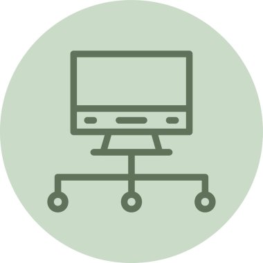 Ağ Yeşil Çember. Web Kullanımı için Vektör İllüstrasyonu