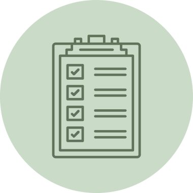 Yeşil Çember Listesi. Web Kullanımı için Vektör İllüstrasyonu