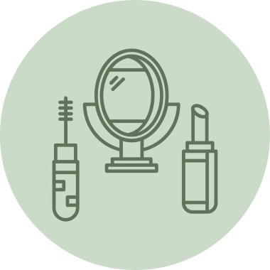 Makeup green Circle. Vector Illustration For Web Use