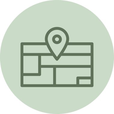 Map-point green Circle. Vector Illustration For Web Use