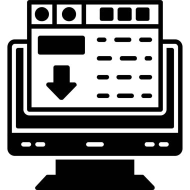 Landing Page Glyph brown circle. Vector Illustration For Web Use