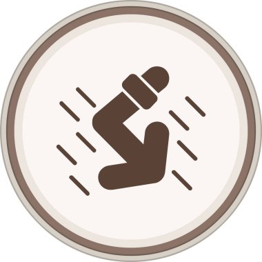 Zıplayan kahverengi çember. Web Kullanımı için Vektör İllüstrasyonu