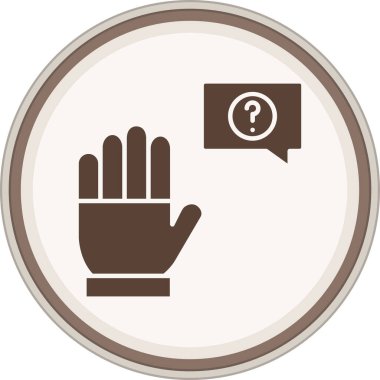 Glyph kahverengi çemberi sorgula. Web Kullanımı için Vektör İllüstrasyonu