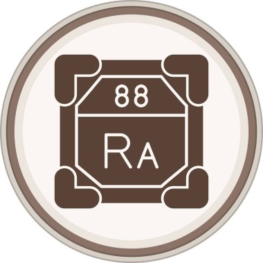 Radyum Glyph kahverengi daire. Web Kullanımı için Vektör İllüstrasyonu