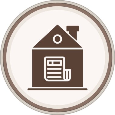 Gazete Glyph kahverengi dairesi. Web Kullanımı için Vektör İllüstrasyonu