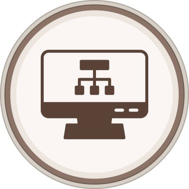 Structure Glyph brown circle. Vector Illustration For Web Use