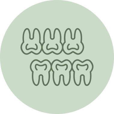 Diş yeşili halka. Web Kullanımı için Vektör İllüstrasyonu