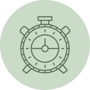 Stopwatch green Circle. Vector Illustration For Web Use