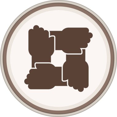 Birleşik Glyph kahverengi çember. Web Kullanımı için Vektör İllüstrasyonu