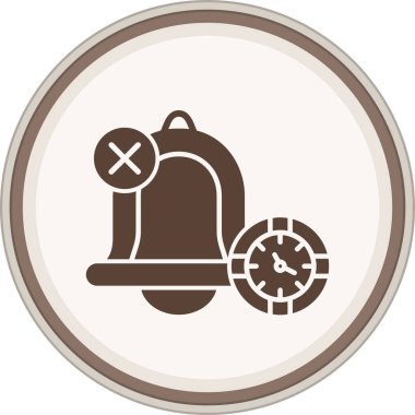 Sessiz Glyph kahverengi çember. Web Kullanımı için Vektör İllüstrasyonu